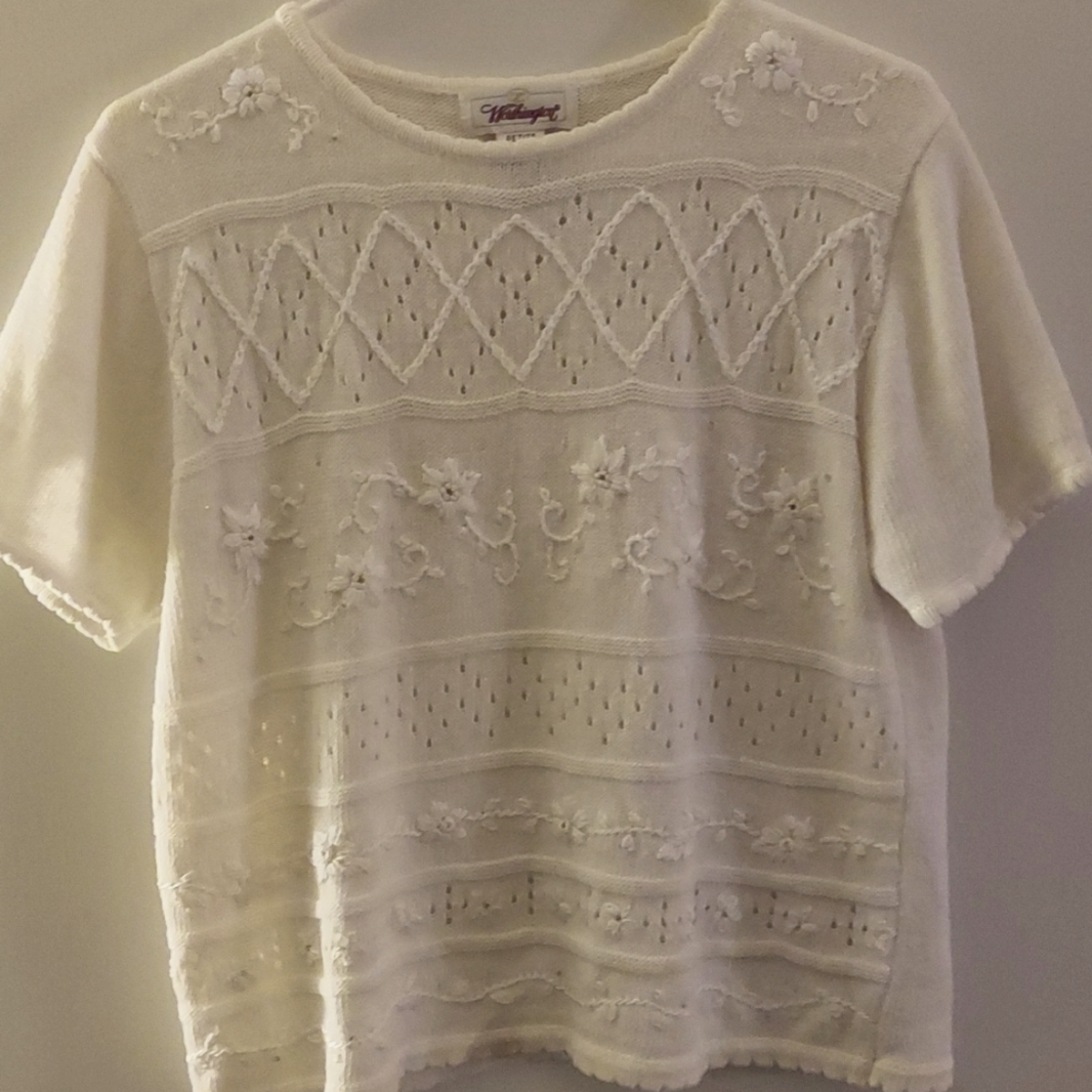 Worthington white sweater shirt RN93677